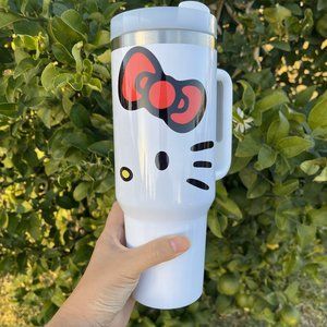 Hello Kitty 40oz Tumbler Christmas gift Sanrio Hello Kitty 40oz cups with hand c